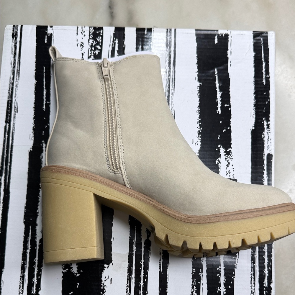 Dolce Vita Beige Ankle Booties